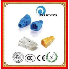 China Aucas Anbieter Netzwerk Kabel Köpfe RJ-45 RJ45 Stiefel Kappen Cat5 Cat6 Modular Connector